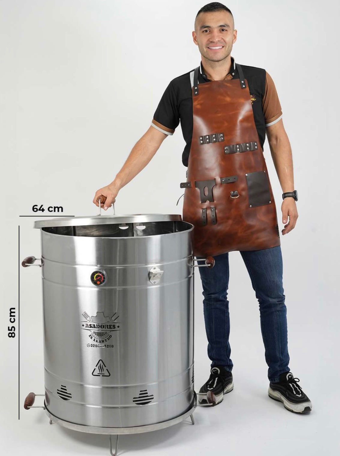 ¡LÍNEA HOME! Asador Jumbo de Acero Inoxidable 430 60-80 Libras, ¡Resistente y Duradero a un Precio Inigualable!