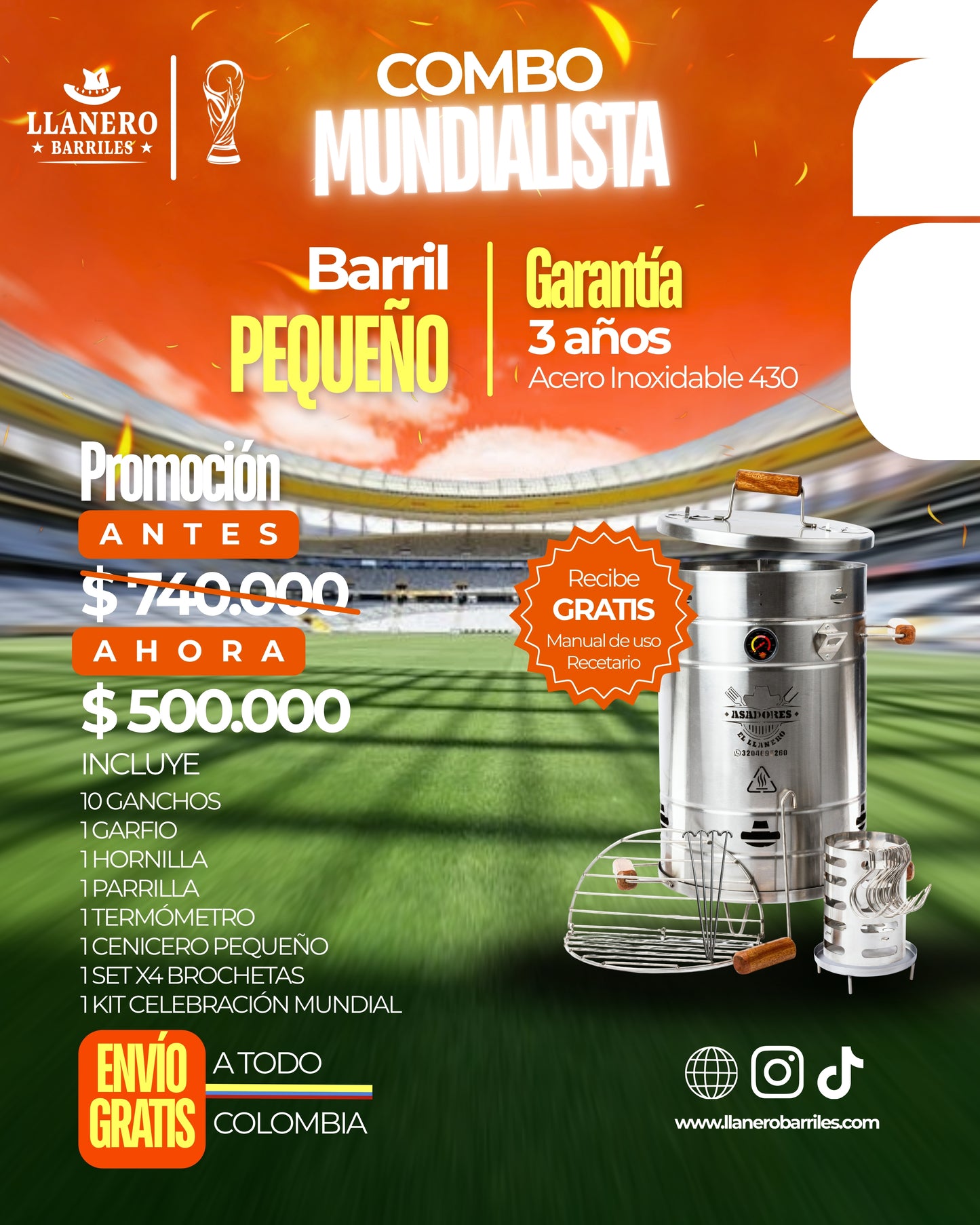 🏆⚽ COMBO MUNDIALISTA - BARRIL PEQUEÑO