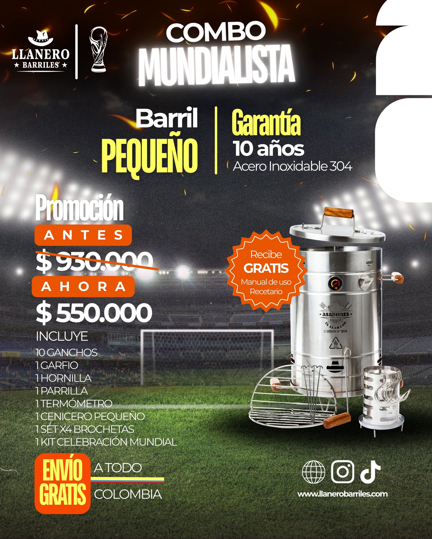 🏆⚽ COMBO MUNDIALISTA - BARRIL PEQUEÑO