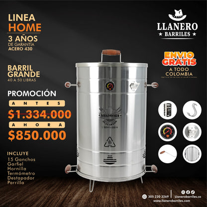 ¡LÍNEA HOME! ¡Imperdible Descuento! Barril de 40 a 50 Libras, ¡Llévatelo al Mejor Precio!
